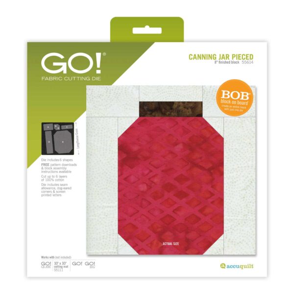 GO! Canning Jar Pieced - 8" Finished